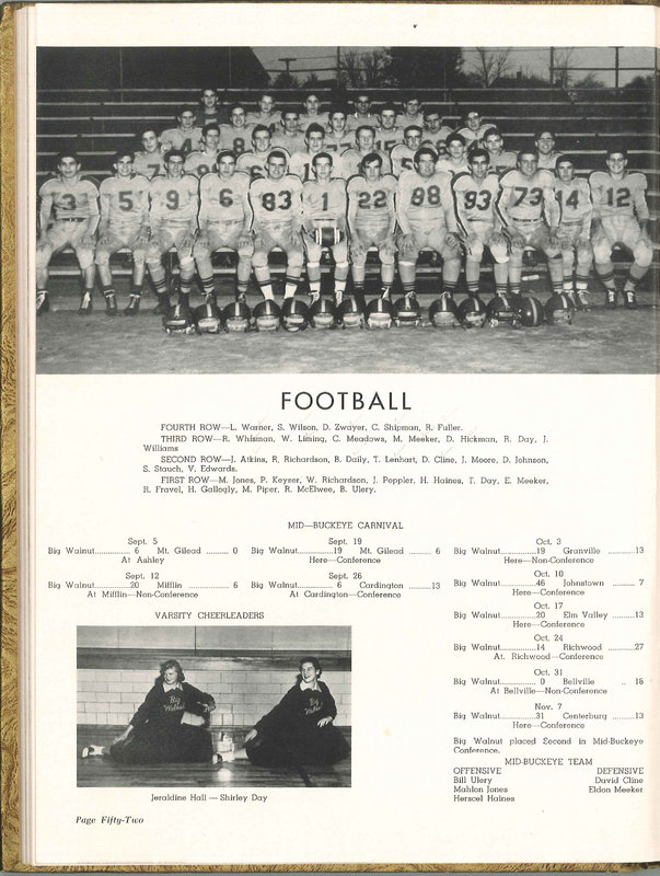 Big Walnut High School Yearbook. 1953: The Flame (p. 51)