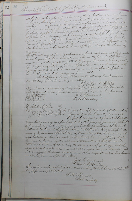 Delaware County Ohio Will Records Vol. 5 1869-1876 (p. 69)