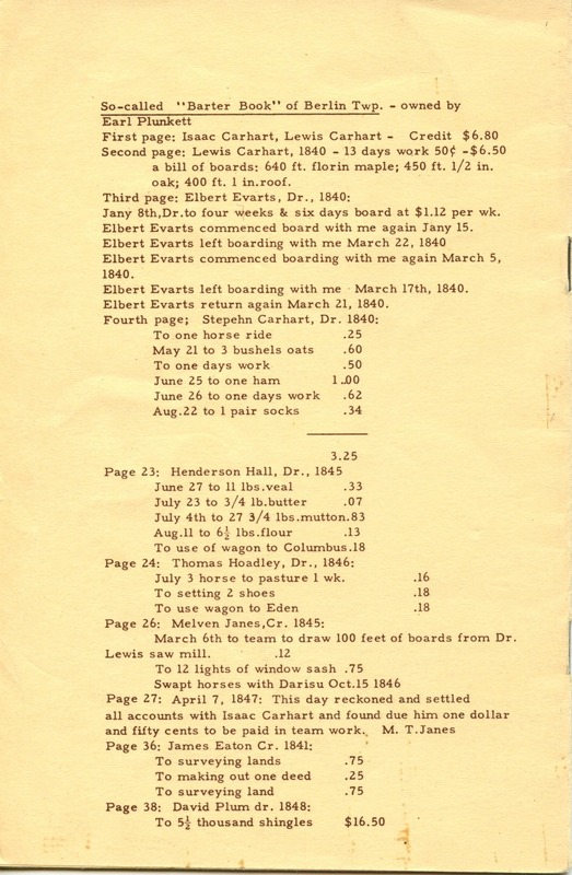 Berlin Township Program of the Delaware County Historical Society (p. 16)