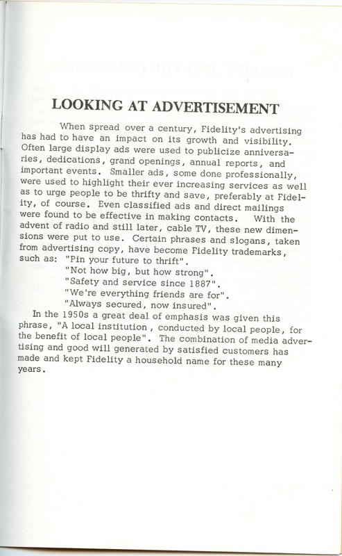 Fidelity Federal Savings and Loan Association 100 Years (p. 30)