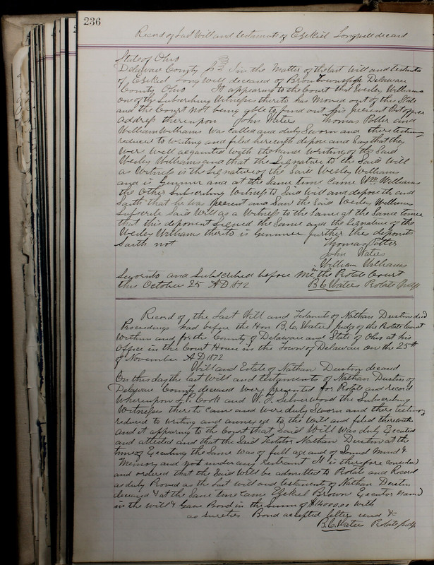 Delaware County Ohio Will Records Vol. 5 1869-1876 (p. 269)