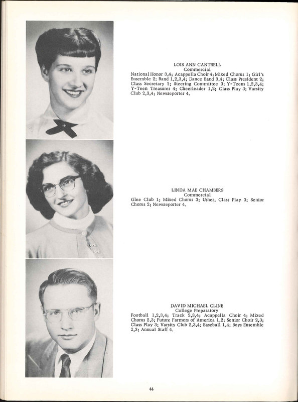 Big Walnut High School Yearbook. 1954: The Flame (p. 45)