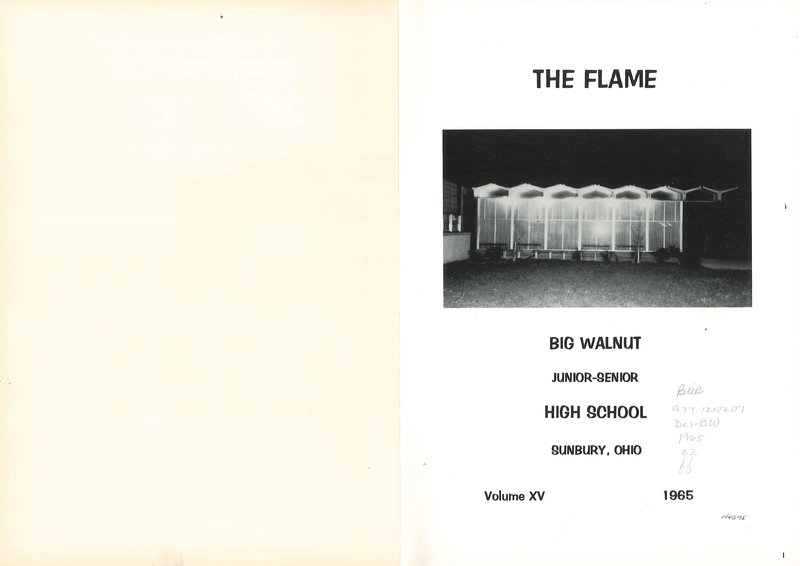 Big Walnut High School Yearbook. 1965: The Flame (p. 3)