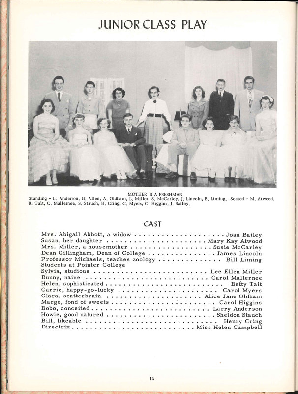 Big Walnut High School Yearbook. 1954: The Flame (p. 15)