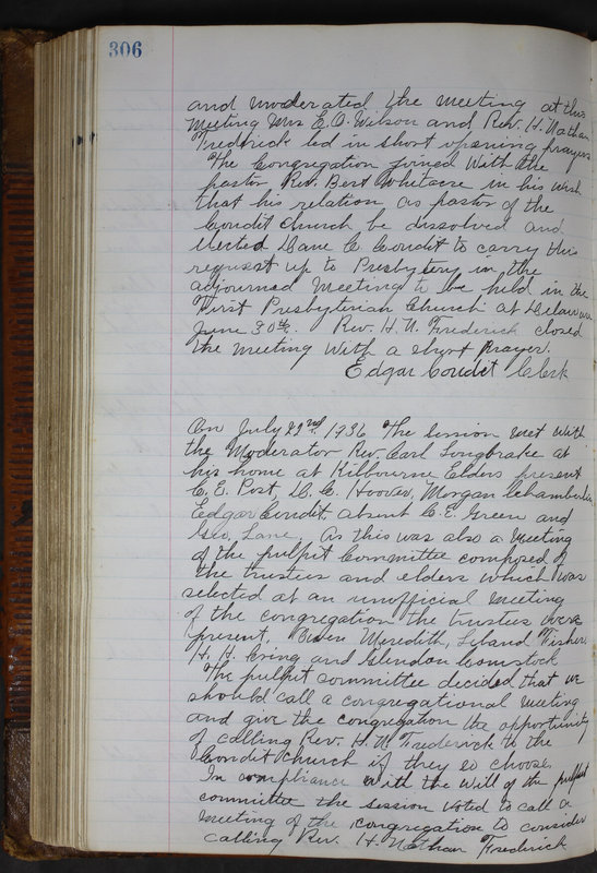 Sessional Records of the 1st Presbyterian Church of Trenton Delaware County Ohio 1873-1937 (p. 293)