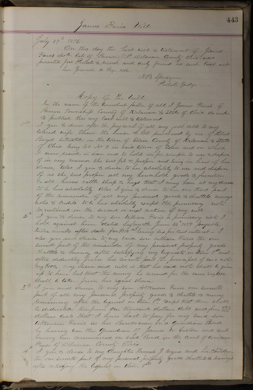 Delaware County Ohio Will Records Vol. 5 1869-1876 (p. 476)