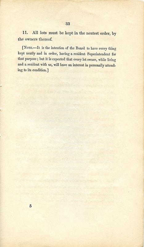 Rules and Regulations and Articles of Association of Oak Grove Cemetery (p. 36)