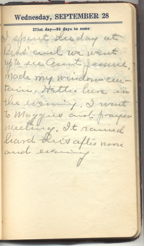 Roberta Hopkins' Diary 1927 (p. 277)