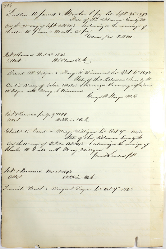 Marriage Records Vol.1 1835-1845 (p. 410)