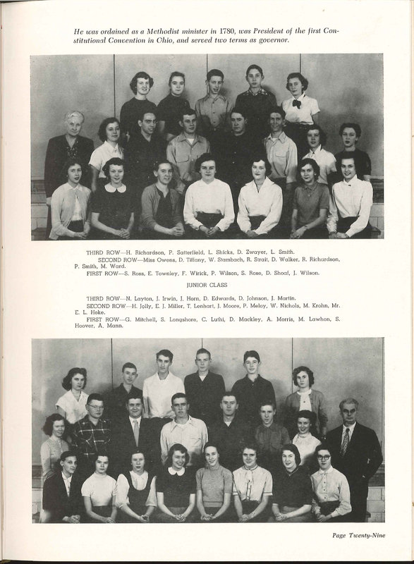 Big Walnut High School Yearbook. 1953: The Flame (p. 28)