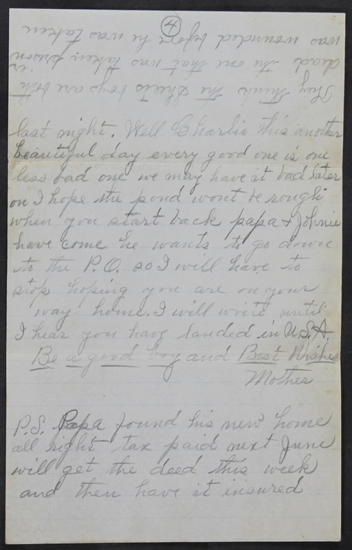 Charlie C. Bricker World War I Letters (p. 136)