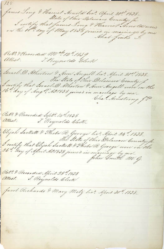 Marriage Records Vol.1 1835-1845 (p. 132)