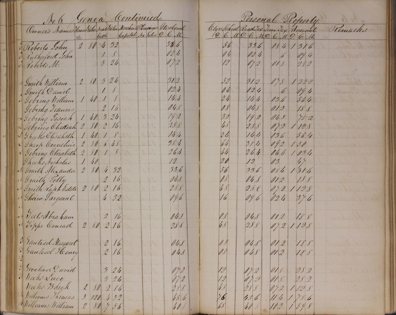 Delaware County Tax Duplicate 1827 (p. 70)