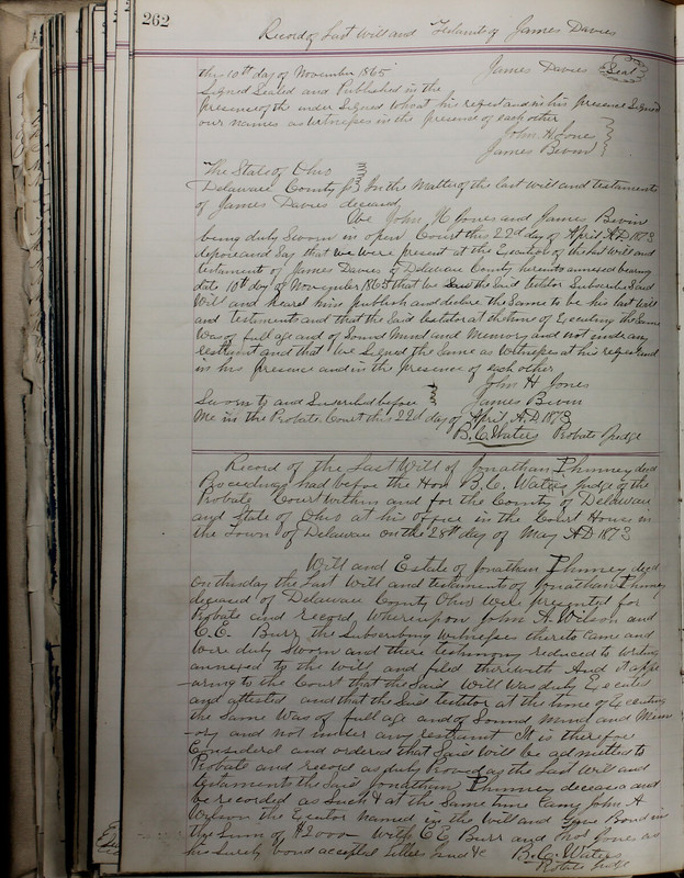 Delaware County Ohio Will Records Vol. 5 1869-1876 (p. 295)