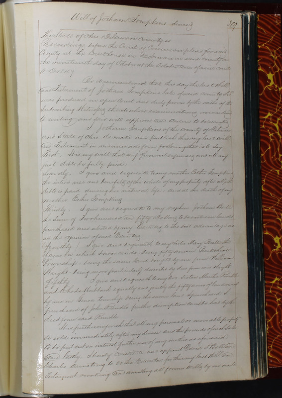 Delaware County Ohio Will Records Vol. 2 1835-1850 (p. 412)