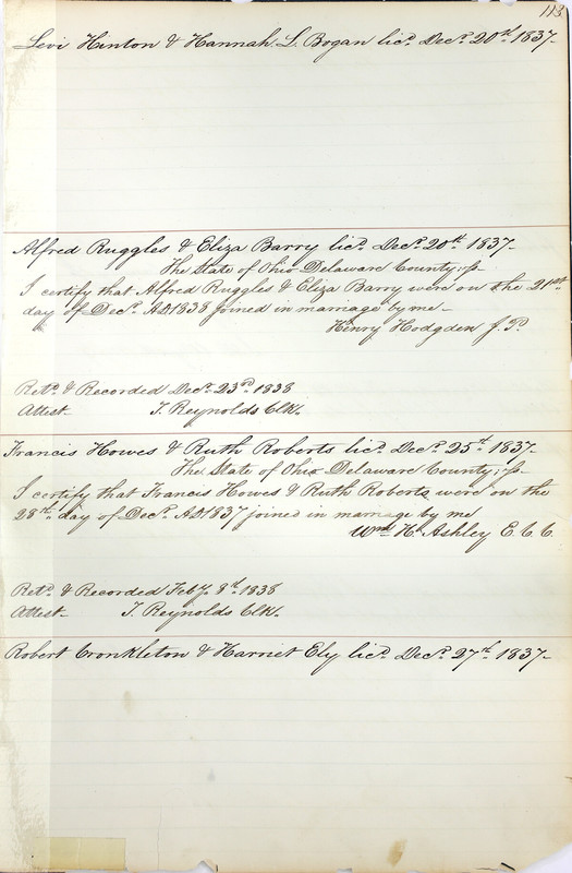 Marriage Records Vol.1 1835-1845 (p. 117)