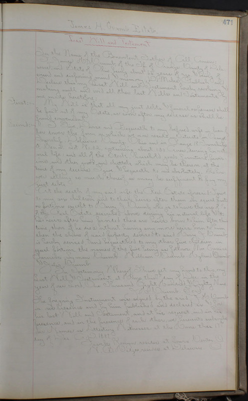 Delaware County Ohio Will Records Vol. 8 1887-1890 (p. 537)