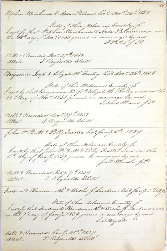 Marriage Records Vol.1 1835-1845 (p. 161)