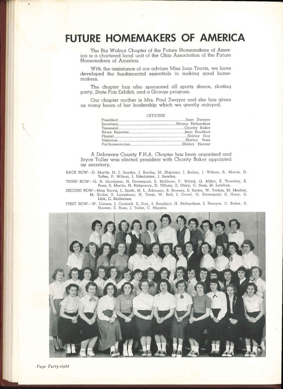 Big Walnut High School Yearbook. 1952: The Flame (p. 51)