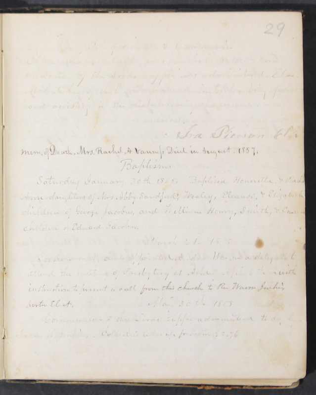 Sessional Records of the 1st Presbyterian Church of Trenton, Delaware Co., Ohio, 1831 (p. 35)