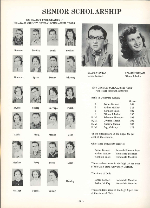 Big Walnut High School Yearbook. 1958: The Flame (63)