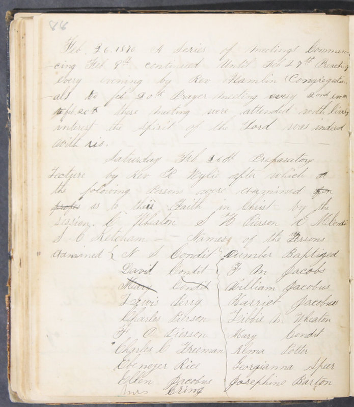 Sessional Records of the 1st Presbyterian Church of Trenton, Delaware Co., Ohio, 1831 (p. 86)