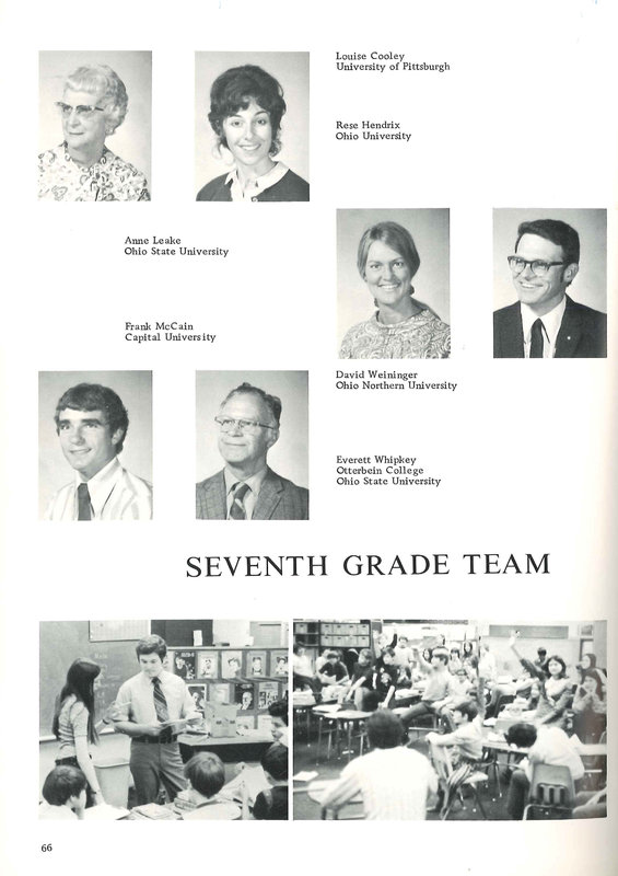 Big Walnut Elementary School. Galena, Harlem, Sunbury, Middle School. 1972-1973 (p. 68)