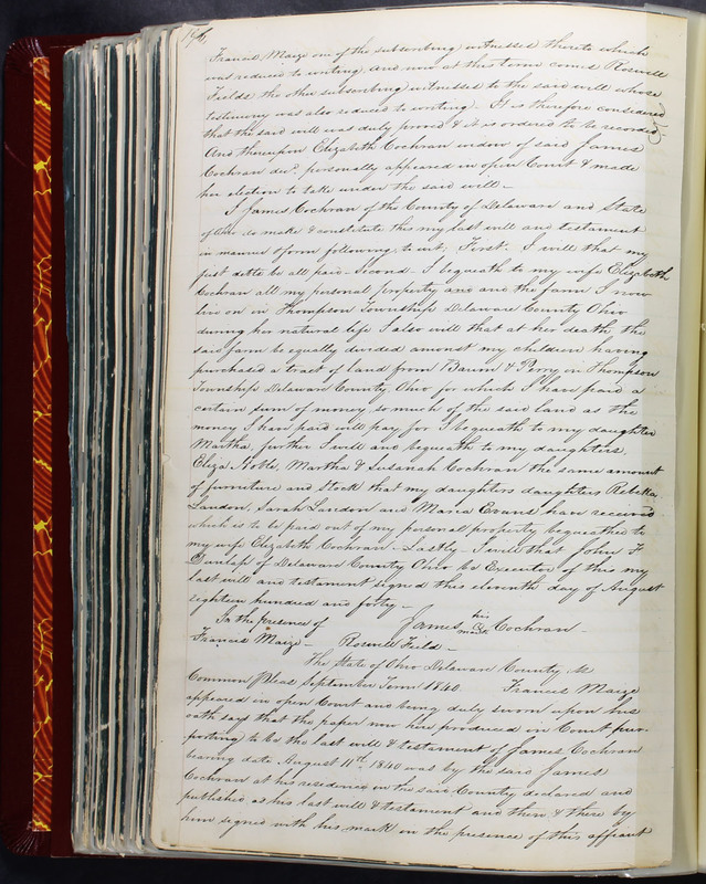 Delaware County Ohio Will Records Vol. 2 1835-1850 (p. 241)