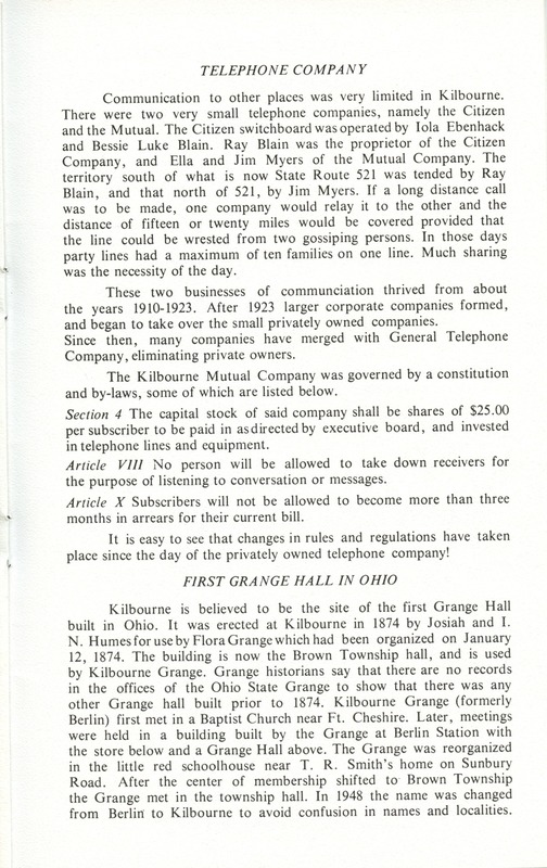 Kilbourne Bicentennial Day Program (p. 18)