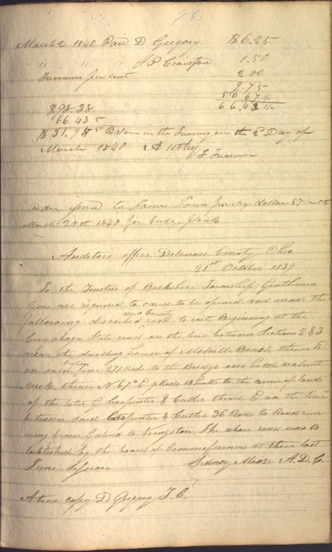 Record Book of Berkshire Township No. 2 1807-1843 (p. 109)