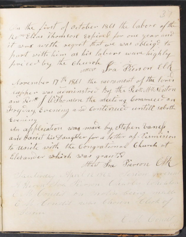 Sessional Records of the 1st Presbyterian Church of Trenton, Delaware Co., Ohio, 1831 (p. 43)