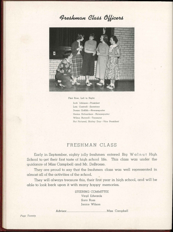 Big Walnut High School Yearbook. 1951: The Flame (25)