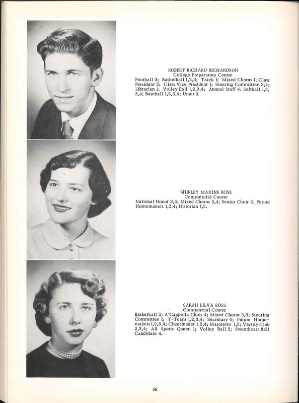 Big Walnut High School Yearbook. 1954: The Flame (p. 57)