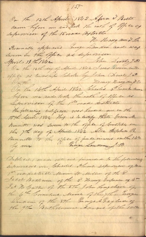 Record Book of Berkshire Township No. 2 1807-1843 (p. 164)