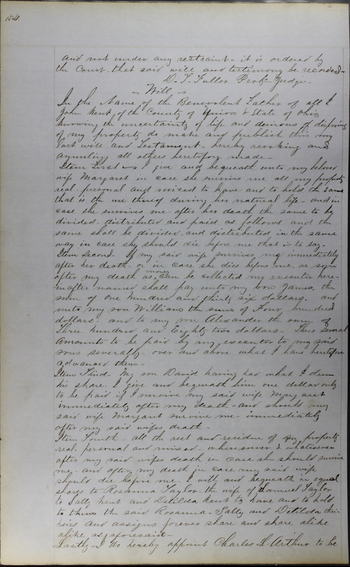 Delaware County Ohio Will Records Vol. 3 1850-1859 (p. 206)