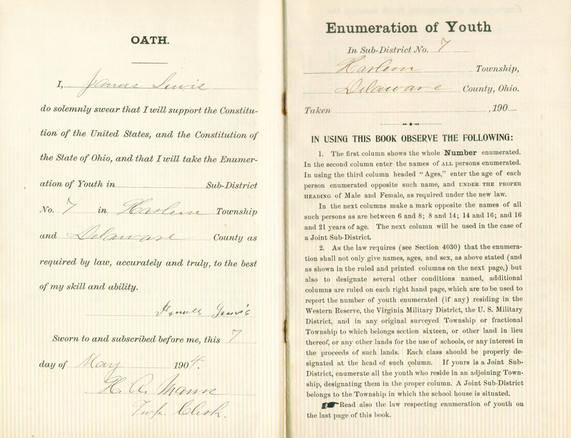 Harlem Township Enumeration of Youth Sub-District 7, July 29, 1904 (p. 3)