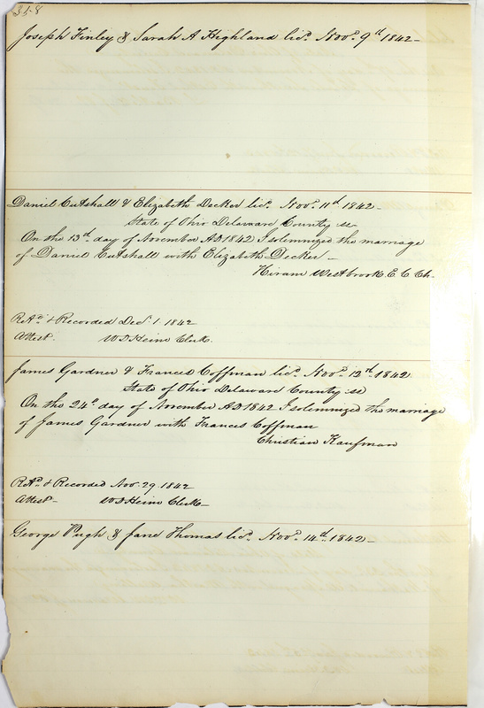 Marriage Records Vol.1 1835-1845 (p. 362)