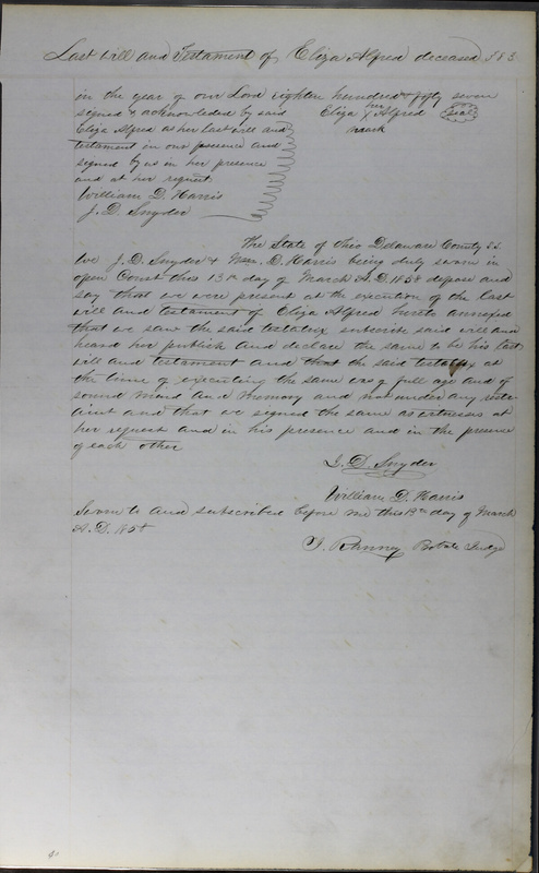 Delaware County Ohio Will Records Vol. 3 1850-1859 (p. 434)