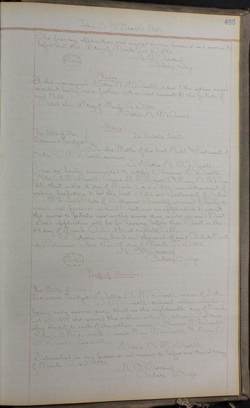 Delaware County Ohio Will Records Vol. 8 1887-1890 (p. 551)