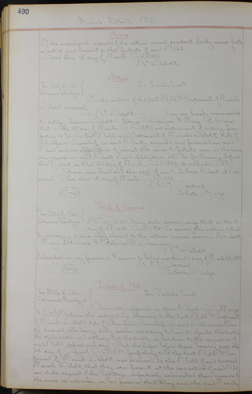 Delaware County Ohio Will Records Vol. 8 1887-1890 (p. 556)