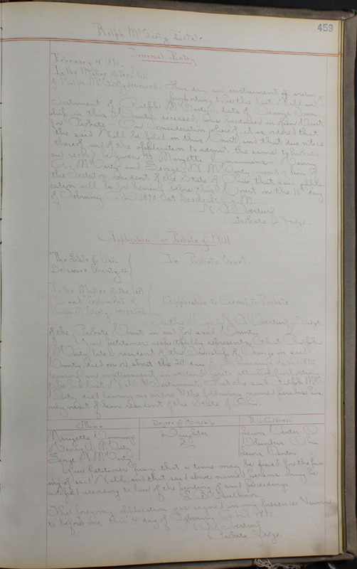 Delaware County Ohio Will Records Vol. 8 1887-1890 (p. 525)