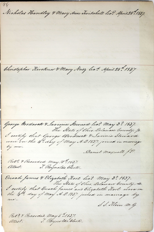 Marriage Records Vol.1 1835-1845 (p. 90)