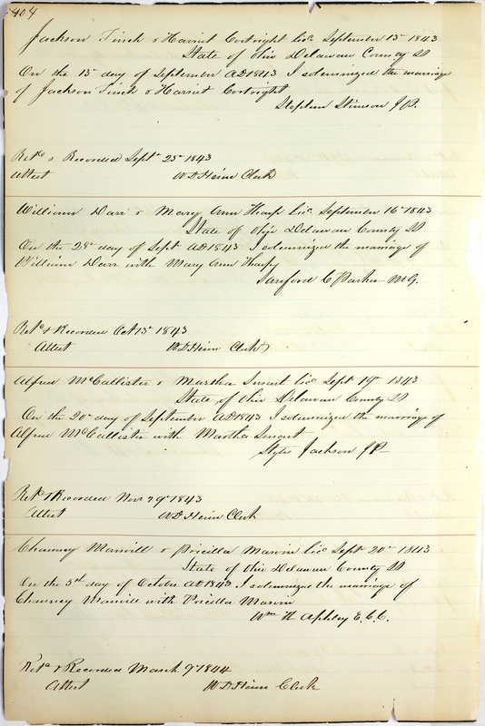 Marriage Records Vol.1 1835-1845 (p. 408)