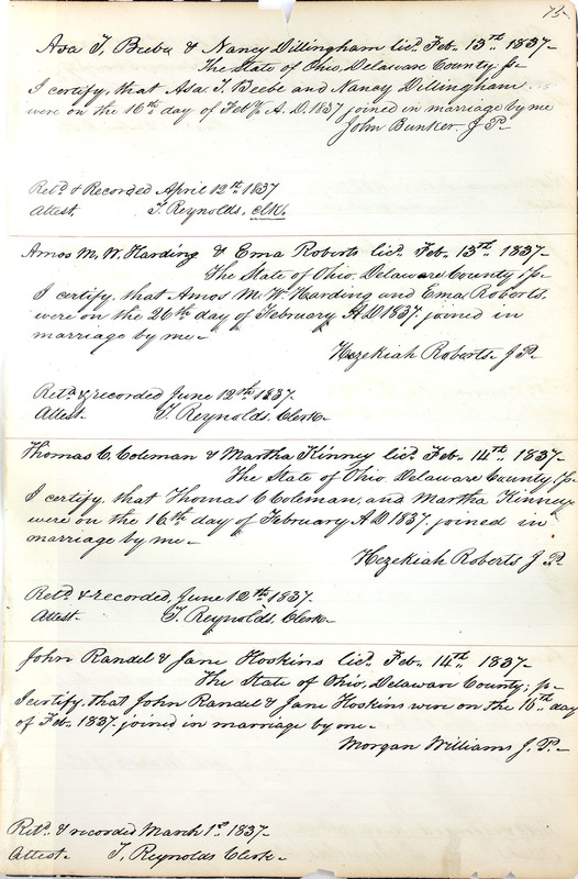 Marriage Records Vol.1 1835-1845 (p. 79)