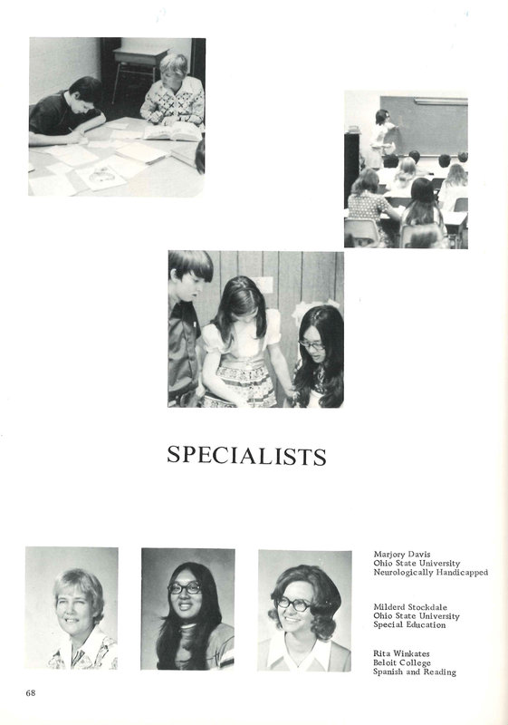 Big Walnut Elementary School. Galena, Harlem, Sunbury, Middle School. 1972-1973 (p. 70)