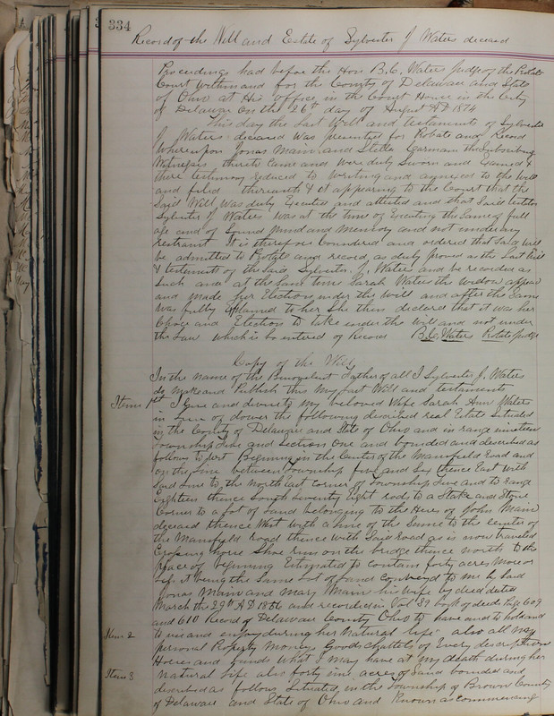 Delaware County Ohio Will Records Vol. 5 1869-1876 (p. 367)