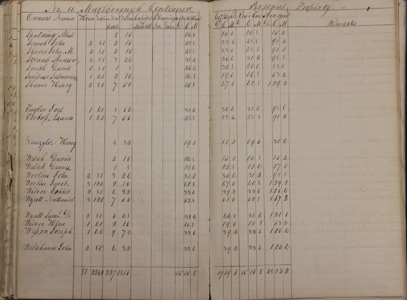 Delaware County Tax Duplicate 1828 Part 1 (p. 107)