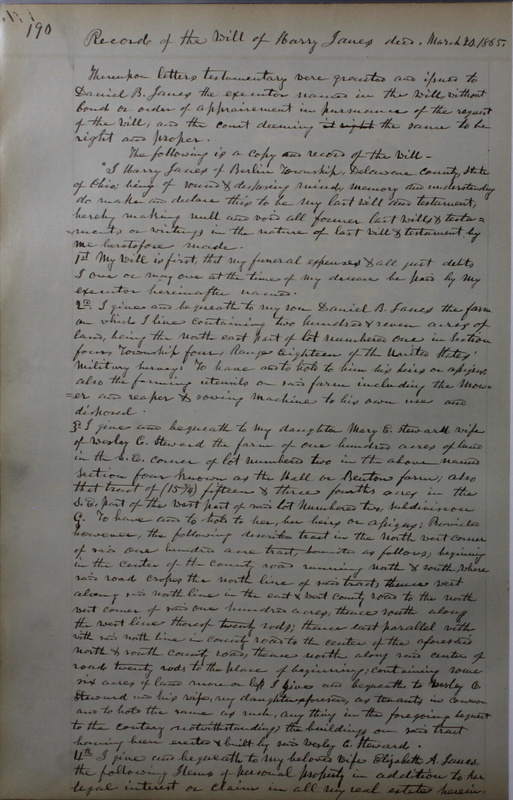 Delaware County Ohio Will Records Vol. 4 1859-1869 (p. 222)