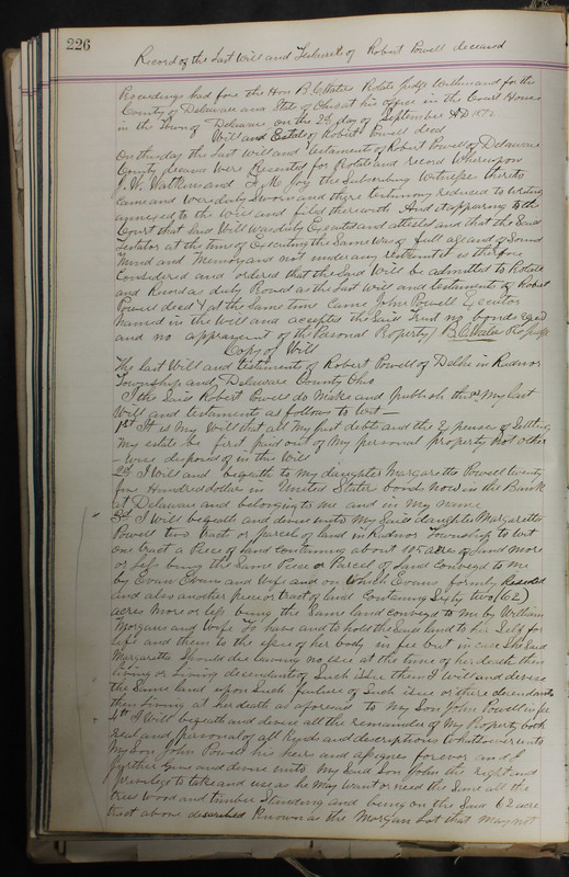 Delaware County Ohio Will Records Vol. 5 1869-1876 (p. 259)