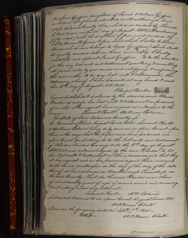 Delaware County Ohio Will Records Vol. 2 1835-1850 (p. 205)